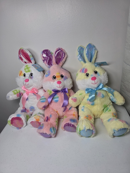Other - Plush Multicolor Easter Bunny Stuffed Toy - Pick 1